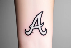 Atlanta Braves logo letter “A” tattoo idea