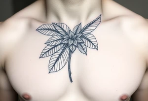 Hawaiian breadfruit tree leaves tattoo idea