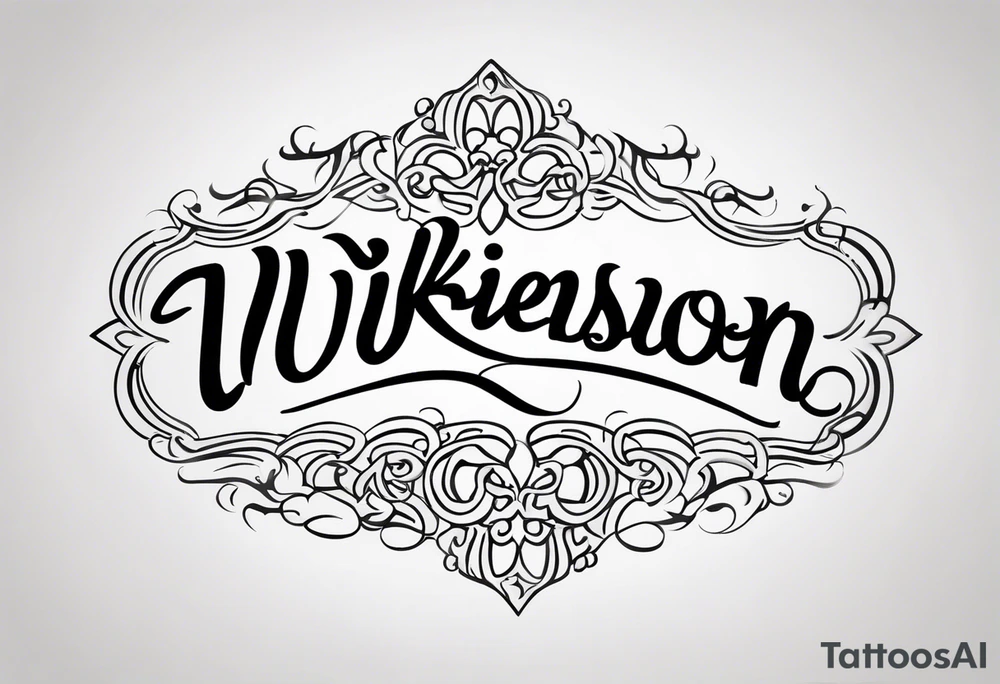wilkienson cursive tattoo idea