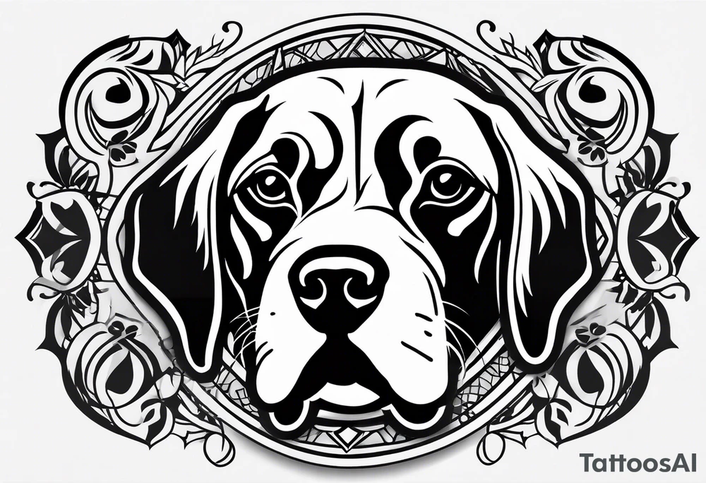 dog paw tattoo idea