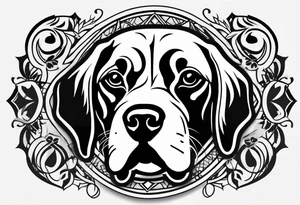 dog paw tattoo idea