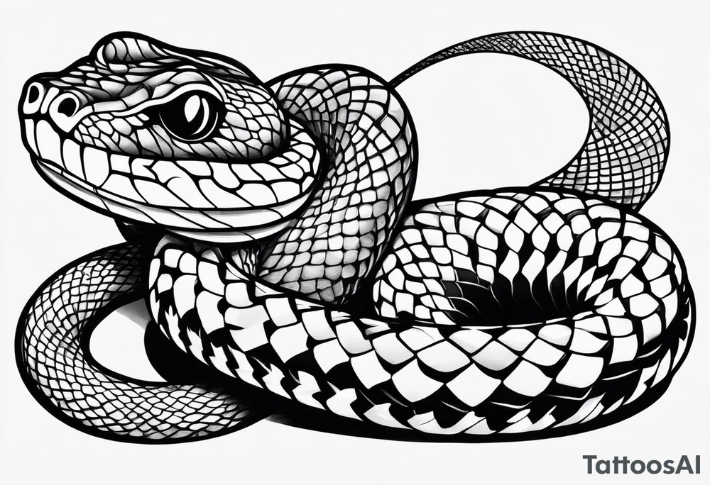 Neo traditional snake tattoo idea