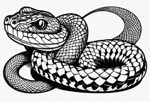 Neo traditional snake tattoo idea