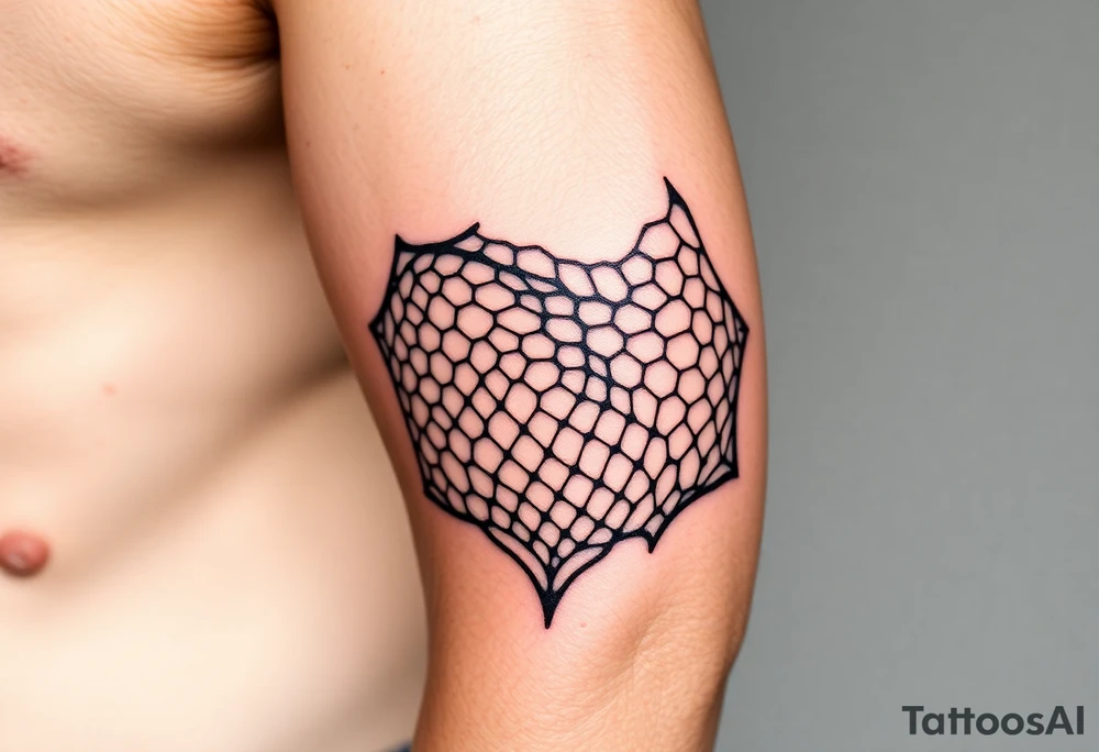 Thick sexy negative fishnets tattoo idea