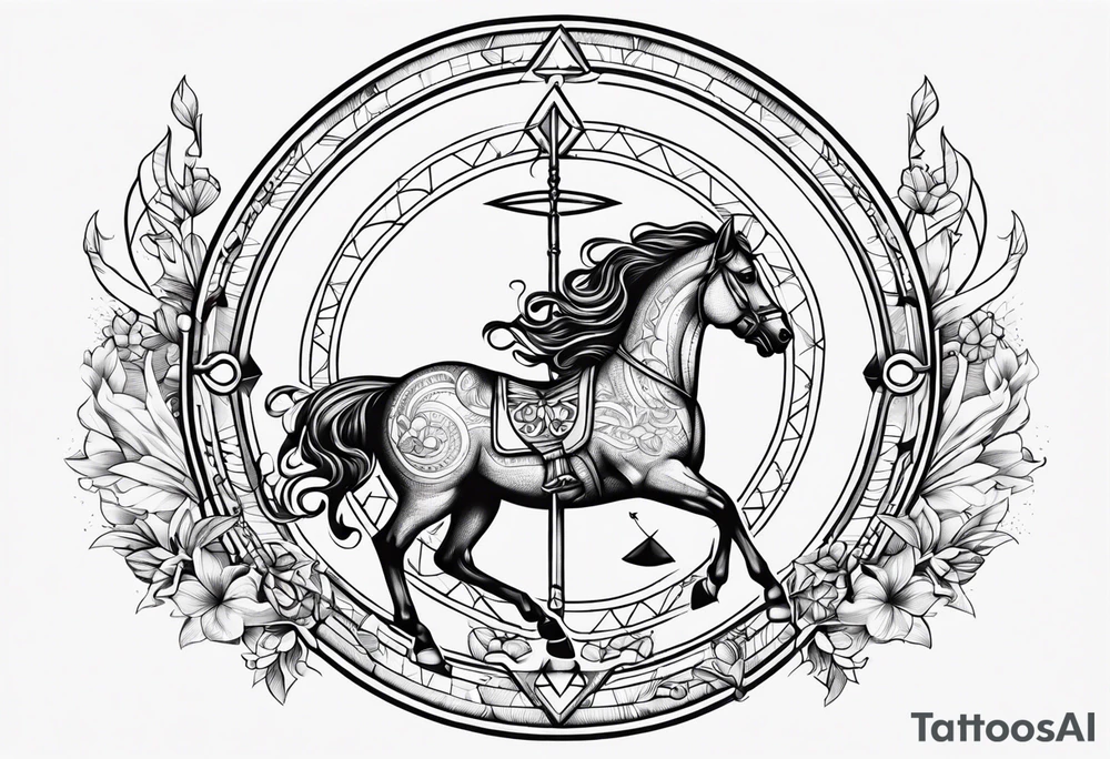 Little tatoo Sagittarius tattoo idea