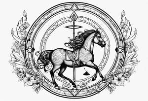 Little tatoo Sagittarius tattoo idea
