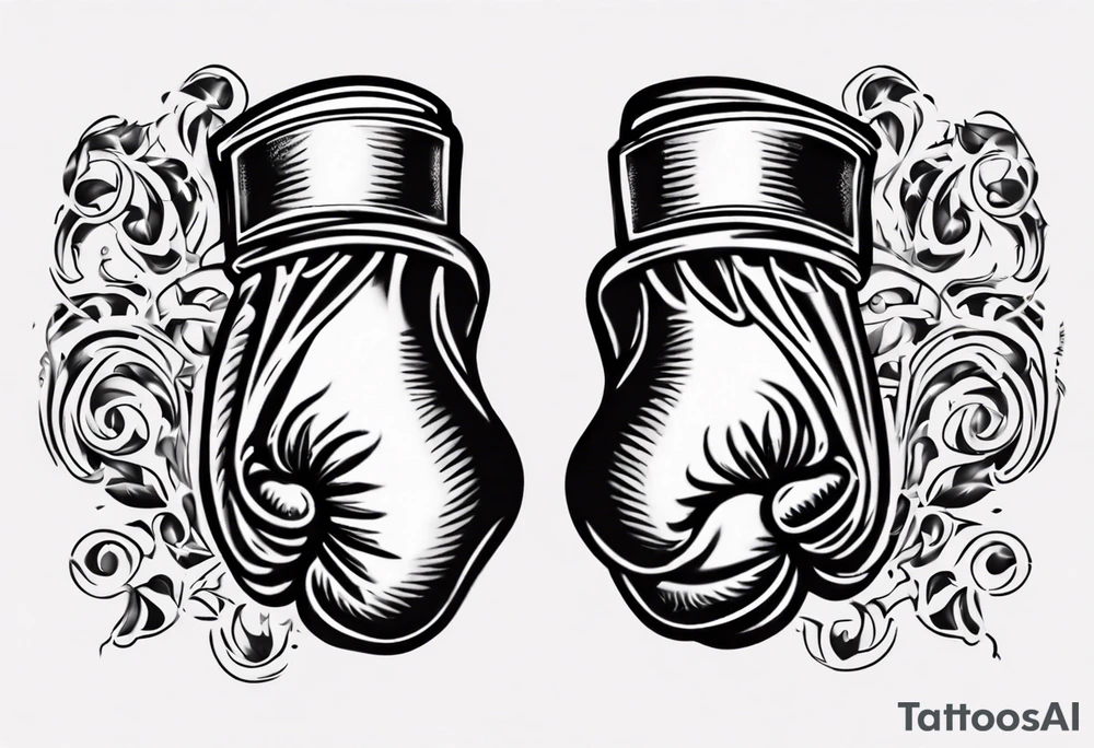 boxing glove with Basque laburu design tattoo idea