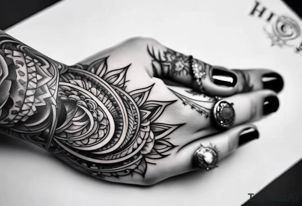 hand tattoo tattoo idea