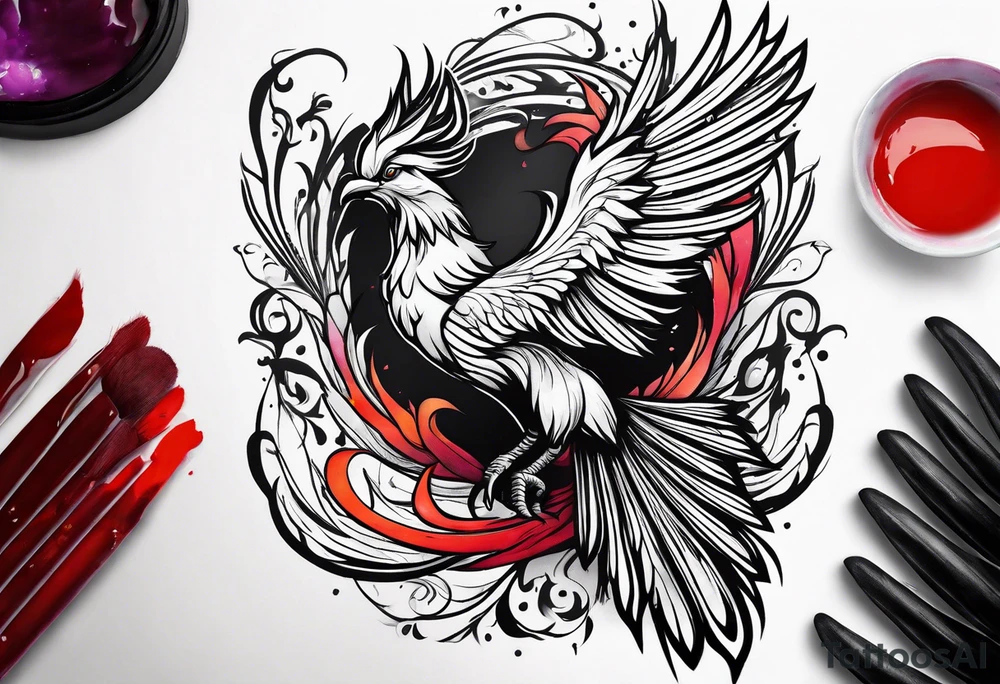 phoenix being reborn tattoo idea
