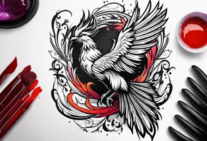 phoenix being reborn tattoo idea