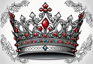 his and her crowns. Crowns only. Simplistic and detailed. fine lines tattoo idea