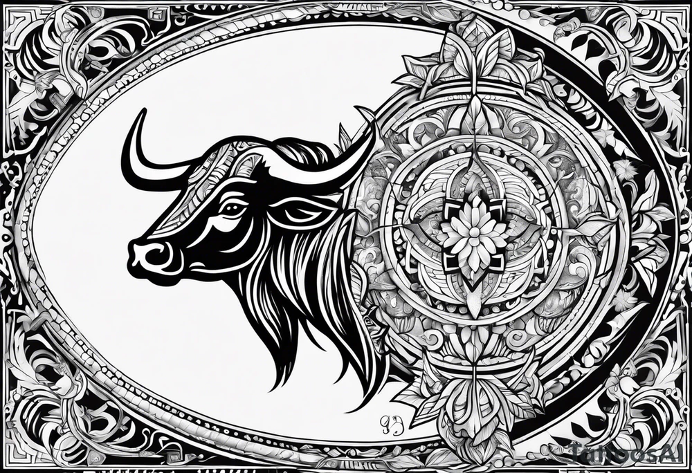 Taurus, Aquarius, Libra, half sleeve, symbols tattoo idea