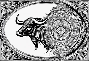 Taurus, Aquarius, Libra, half sleeve, symbols tattoo idea