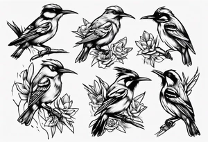 Angry growling honey eater tattoo idea