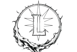 Symbol of light with a small L tattoo idea