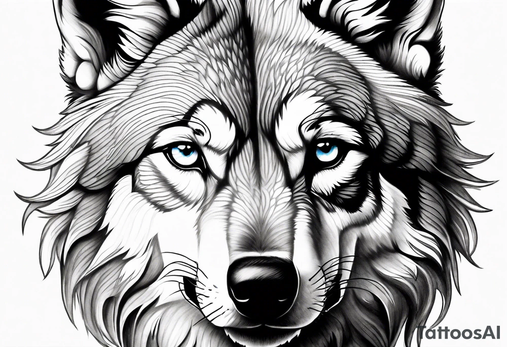Wolves looking at you tattoo idea