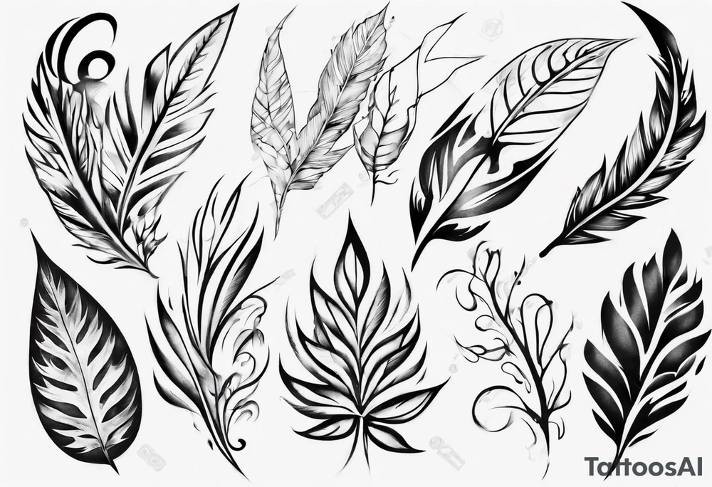 long leaf tattoo tattoo idea