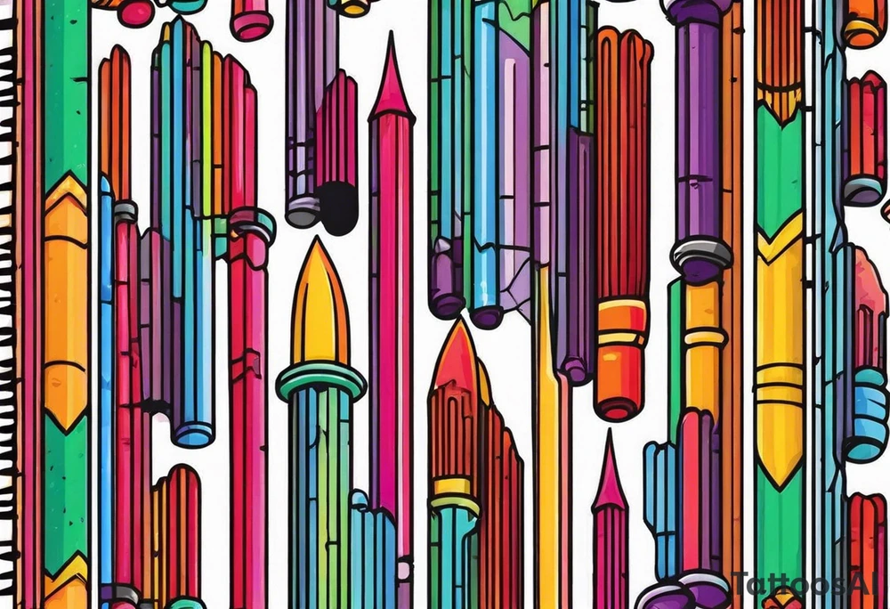 Organ pipes tattoo idea