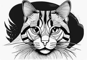 Striped cat tattoo idea