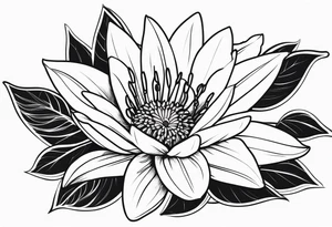 Lily rose with rose bud honey bee arm cuff tattoo idea
