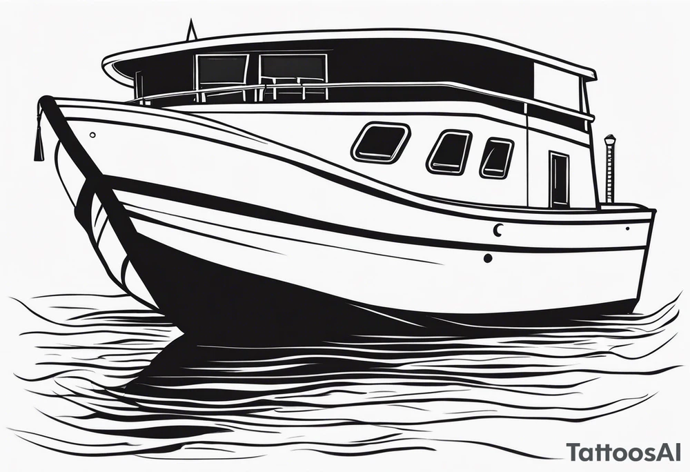 Quote “I see you there” with a boat tattoo idea
