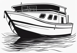 Quote “I see you there” with a boat tattoo idea