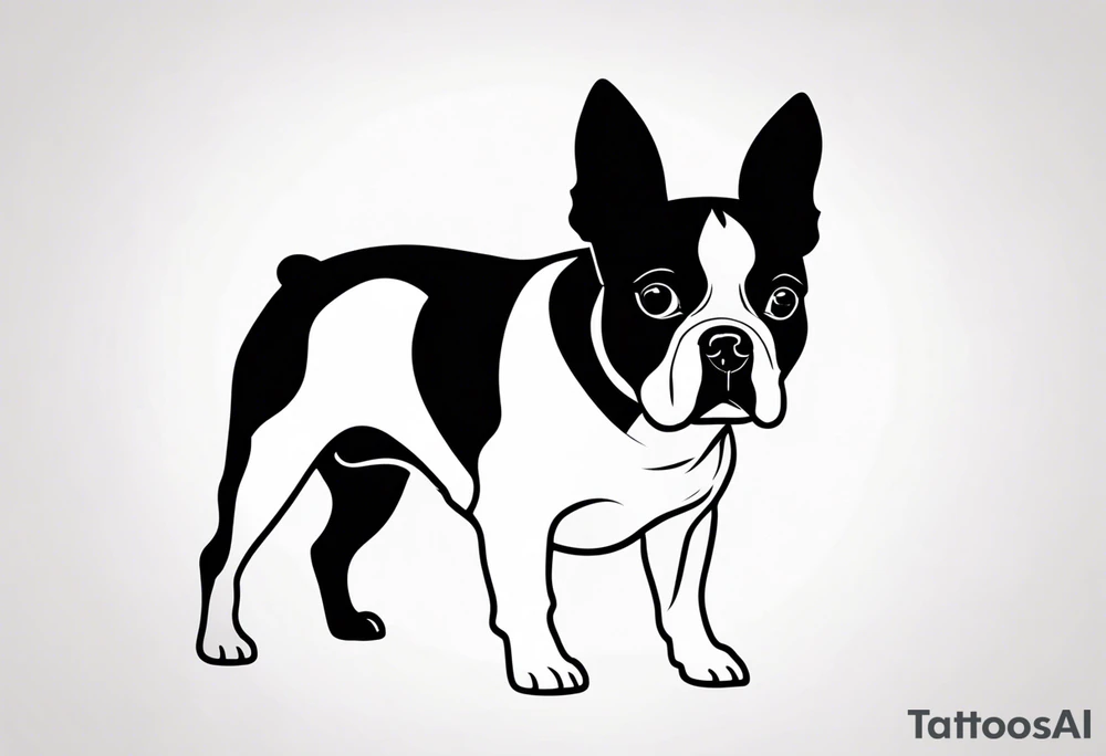 boston terrier tattoo idea