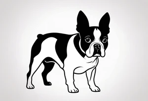 boston terrier tattoo idea