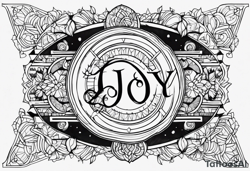 Name joy tattoo idea