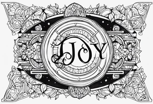 Name joy tattoo idea