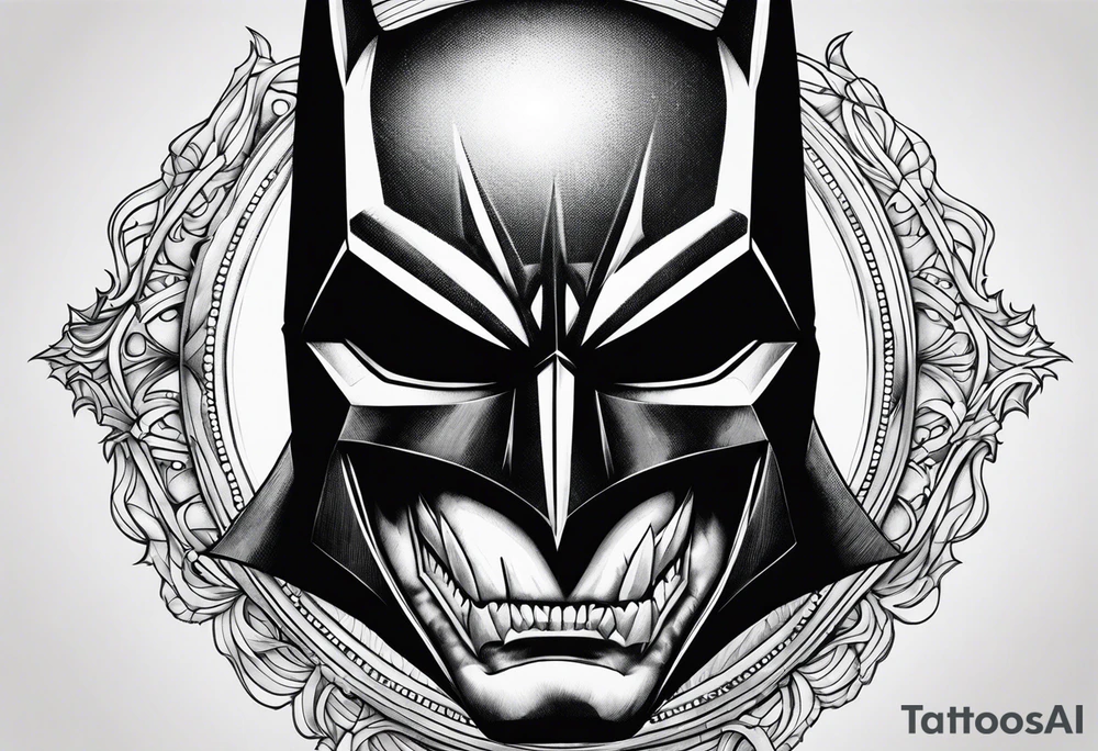batman skull tattoo idea