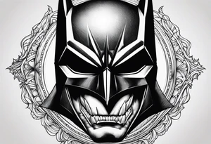 batman skull tattoo idea