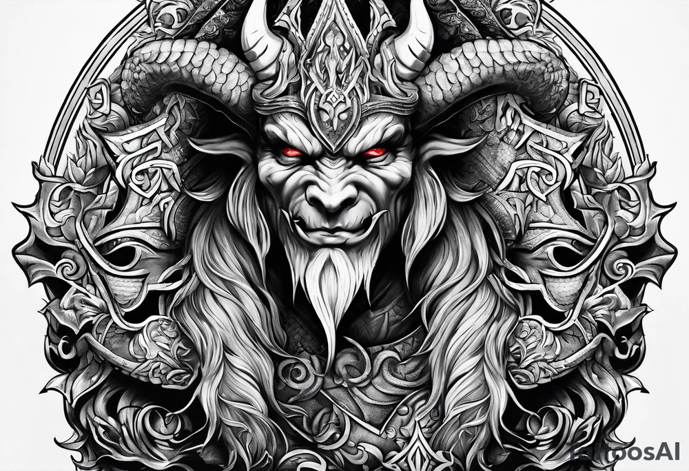 satan tattoo idea