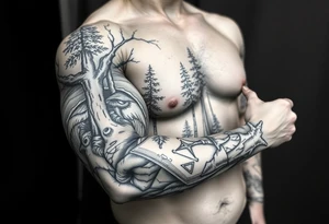 Dungeons and Dragons, Dungeon Master, Reading, Writing, Fantasy, Forest Scene tattoo idea