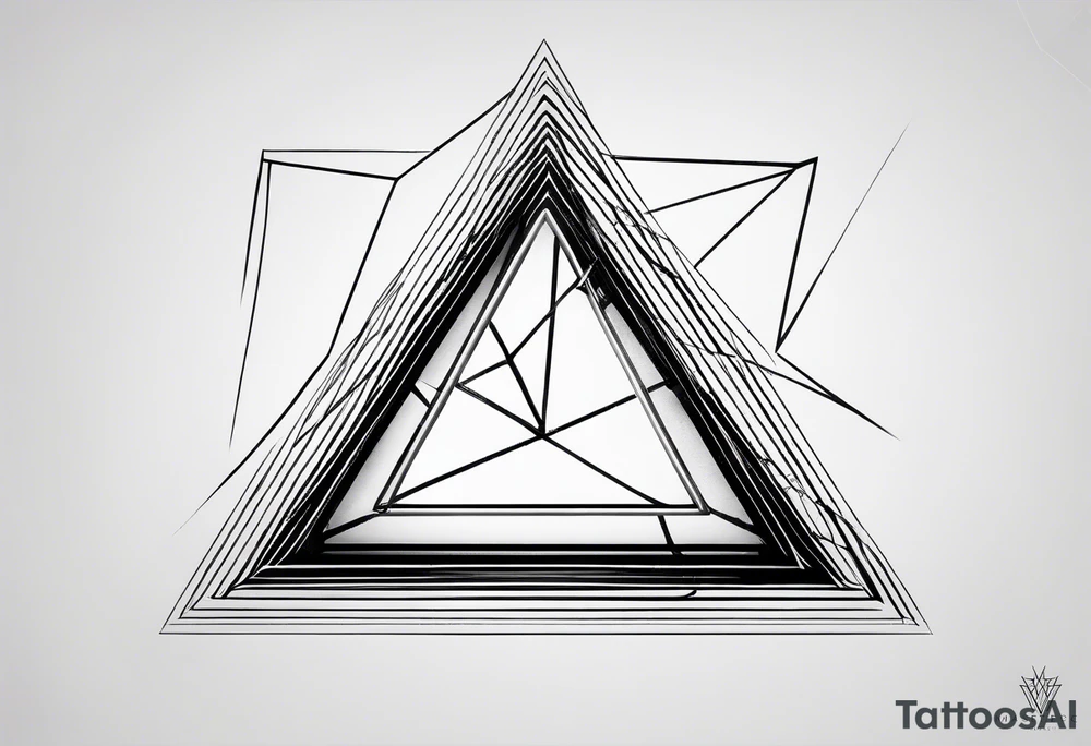 A triangle with nothing inside of it very simple, just a 10 lines tattoo idea A triangle with nothing inside of it very simple, just a 10 lines tattoo idea