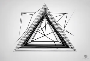 A triangle with nothing inside of it very simple, just a 10 lines tattoo idea
