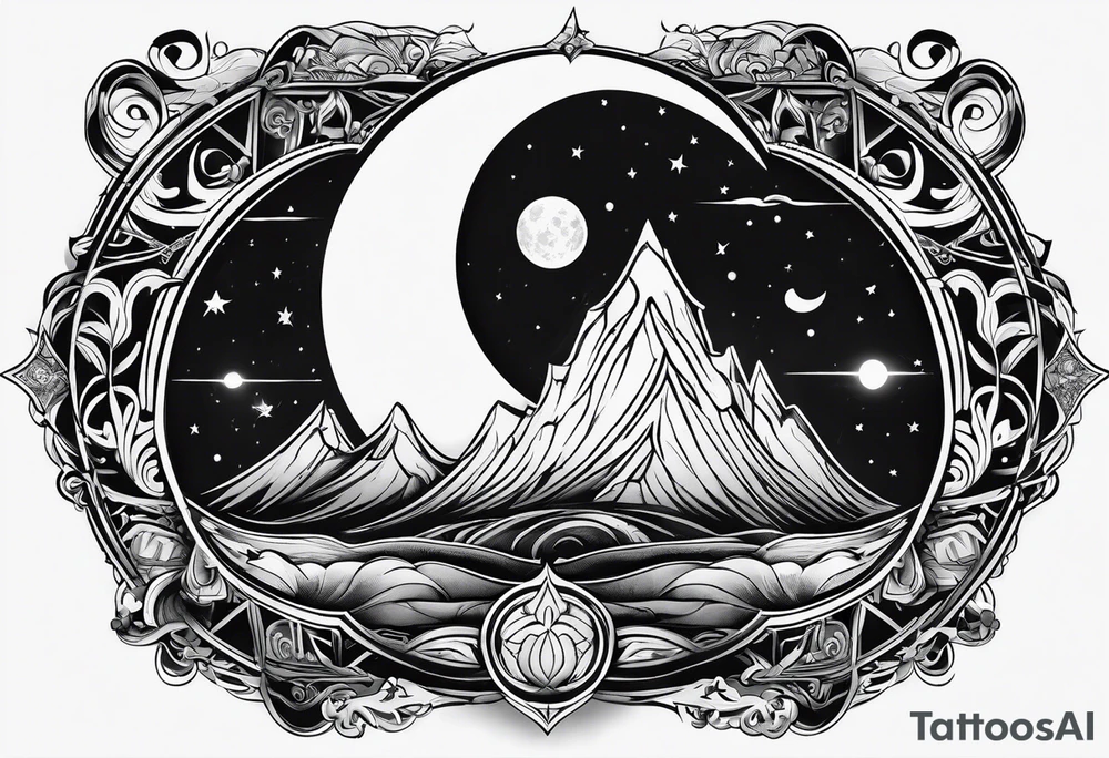sacred moon tattoo idea