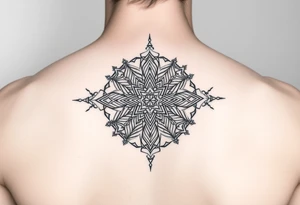 intricate mandala with sacred geometry and cosmic elements tattoo idea