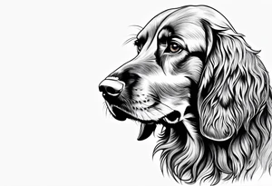 Full landscapeOutline of an irish setter no fill tattoo idea
