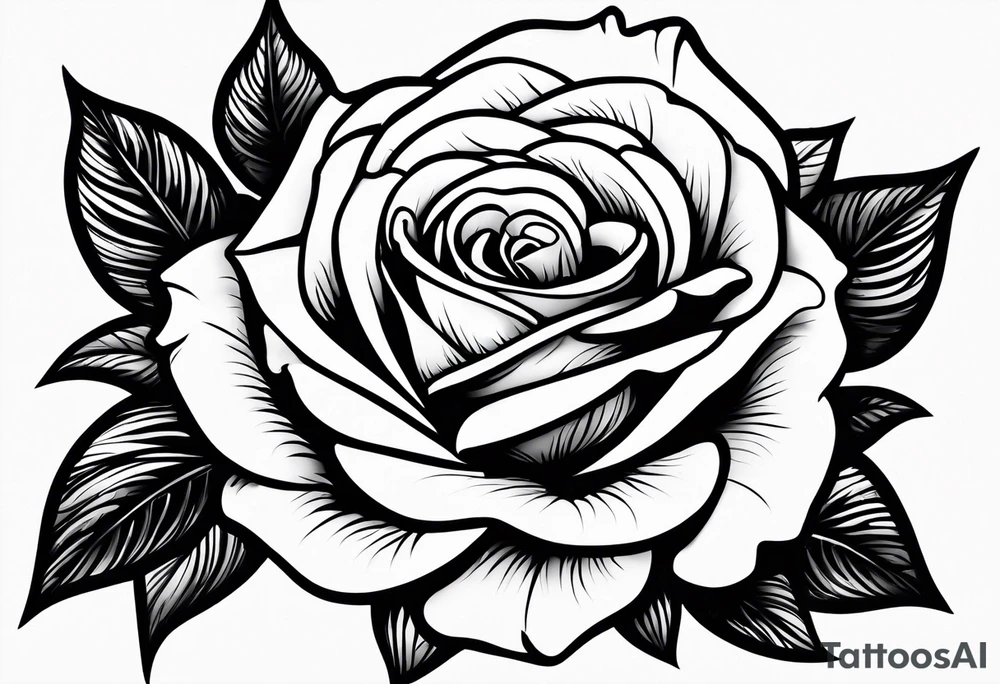Rose tattoo with name My'Liah tattoo idea