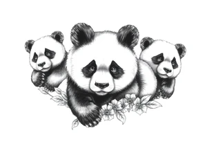 panda familia tattoo idea