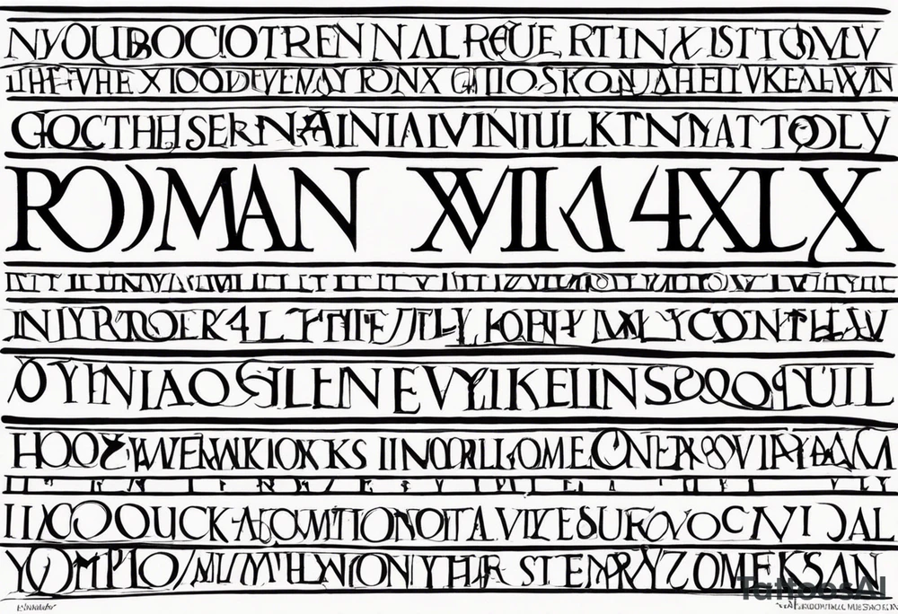 October 4, 2007 Roman numerals tattoo idea