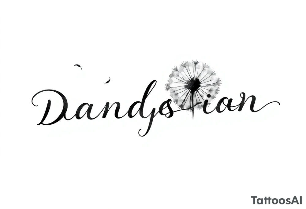 Dandelion
This image showcases a black-and-white watercolor-style illustration of a dandelion. The dandelion is depicted in fine detail, with its delicate seeds dispersing into the air. The artistic approach includes an ink-wash effect, where the stems appear to be dripping down like wet ink or paint, creating a dreamy and fluid aesthetic.

The background is minimalistic, with soft splatters and shading, adding to the abstract and ethereal feel. The contrast between the dark ink and the white background gives the image a striking, modern, and artistic look. It conveys themes of freedom, change, and the fleeting nature of time. Rix Rys Ari tattoo idea