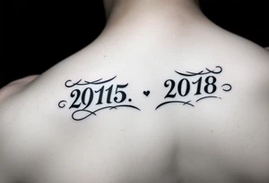 Date of birth and date of death tattoo idea