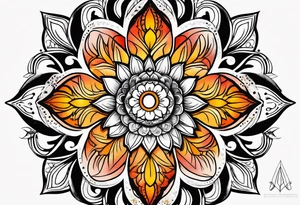 Mandela flower spiritual chakra earthly divine tattoo idea