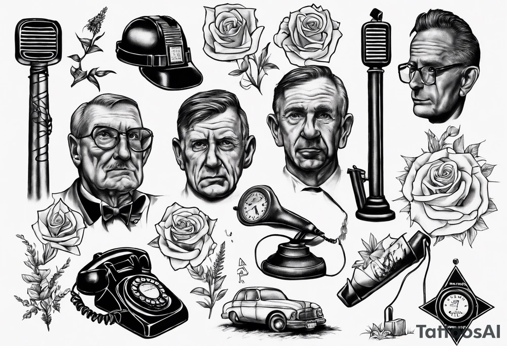 memorial tattoo for my father who was a telephone linesman . include a linesmans test-set tattoo idea