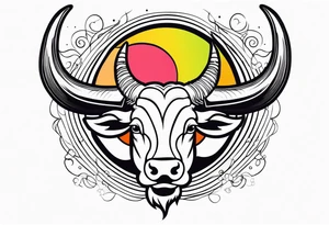 hands grabbing bull horns tattoo idea