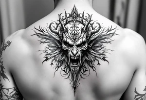 faça uma tatuagem de Exu Marabô religião quimbanda tattoo idea