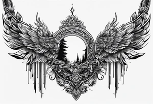 hanging rope shadow tattoo idea
