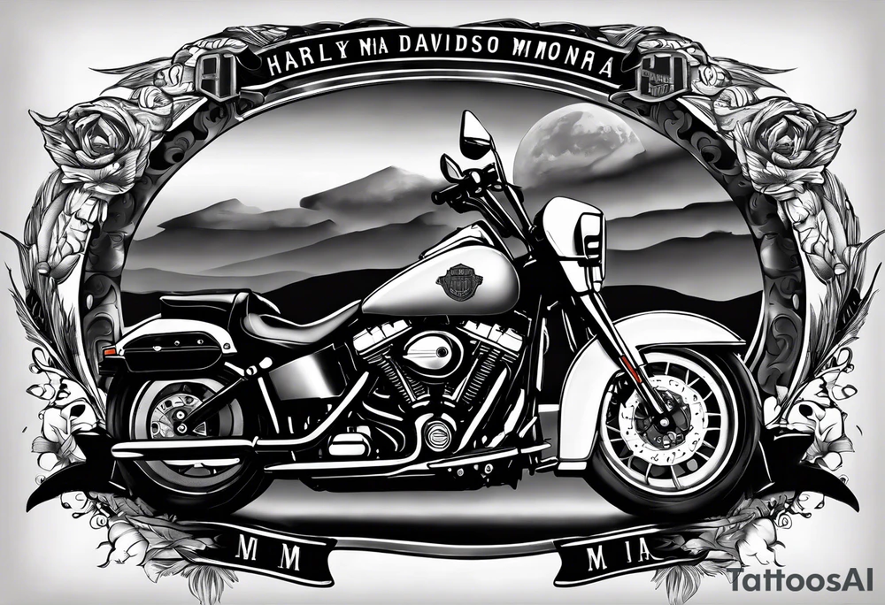 harley davidson pow mia memorial tattoo for my grandpa tattoo idea